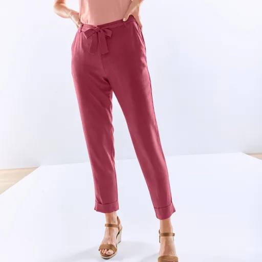 Pantaloni flirty 7/8 cu curea