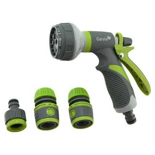 Pistol aspersor circular Garvia 8 funcții cu accesorii, set de 4 buc