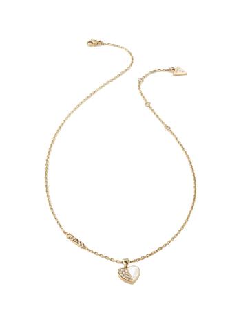 Guess RomanticColier placat cu aur Lovely Guess JUBN03041JWYGWHT/U