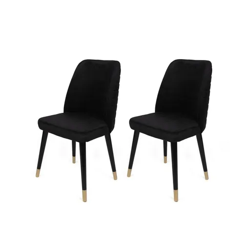 Set de scaune de sufragerie Hugo Black and Black,2 buc.