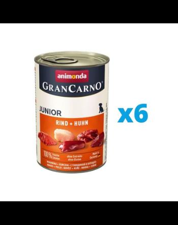 ANIMONDA GranCarno Junior zpachet conserve catei, cu vita si pui 6 x 800 g