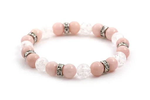 Agato Brățară din mărgele de jadeit si cristal MINK67/18