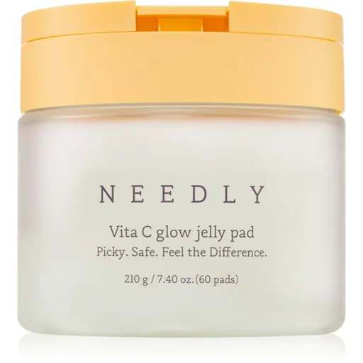 NEEDLY Vita C Glow Jelly Pad dischete demachiante pentru o piele mai luminoasa cu vitamina C 60 buc