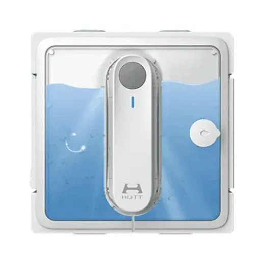 Robot curatare geamuri HUTT W9, 3800 Pa, Comenzi vocale, Rezervor de apa, Alb
