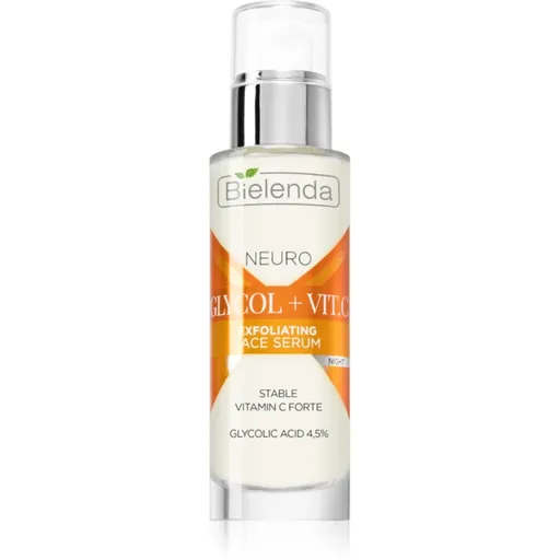 Bielenda Neuro Glicol + Vit. C ser de noapte regenerator cu efect exfoliant 30 ml