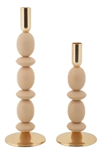 Mauro Ferretti Set Suport Luminări Shuttle Roz 2 Bucati Cm Ø10X25-10X33,3 | Aosom Romania