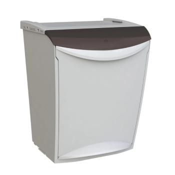 Coș de gunoi Denox Ekosystem pentru deșeurisortate 25 l, gri - mix, gri