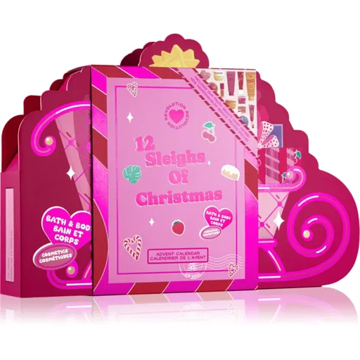 I Heart Revolution Advent Calendar 12 Sleighs of Christmas Calendar de Crăciun corp si fata