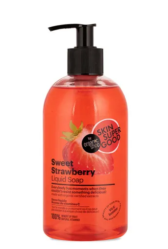 Organic Shop Săpun lichid Căpșuni dulci Skin Super Good (Liquid Soap) 500 ml