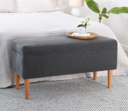 Taburet, Atelier del Sofa, 209FLF1409, 50% bumbac, 50% in, Gri