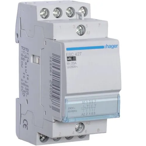 Contactor 25A, 2ND+2NI, 230V Hager ESC427