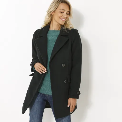 Palton cu nasturi la piept dublu