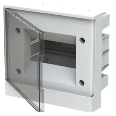 Tablou electric incastrat gri cu usa transparenta 4 module Abb 1SZR004002A1201