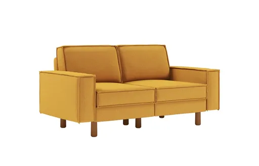 Canapea 2 locuri, Atelier del Sofa, 918CMF1216, Otel, Muștar / Nucă