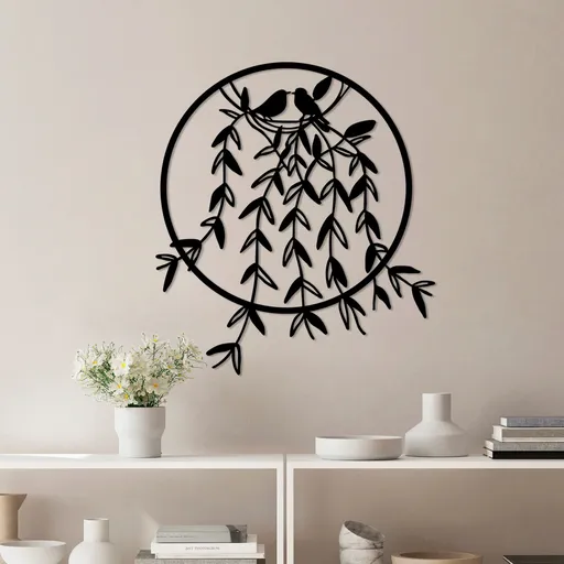 Decoratiune de perete, Bird Nest, Lățime: 56 cm Înălțime: 56 cm, Multicolor