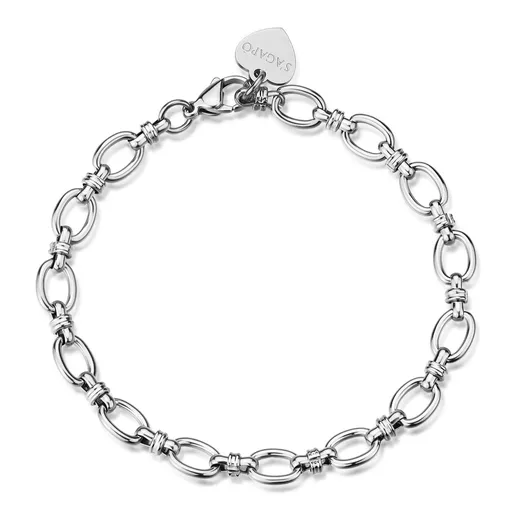 S'Agapõ Brățară modernă din oțel Chunky SHK116