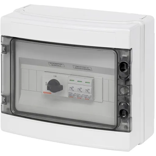 Tablou 2 siruri pentru sistemele fotovoltaice 600V DC - 25A Gewiss GWD9901