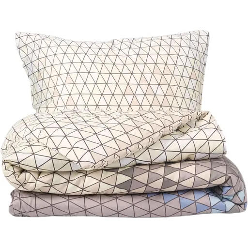 Lenjerie de pat Matex Satin Triangles , 140 x 200cm, 70 x 90 cm