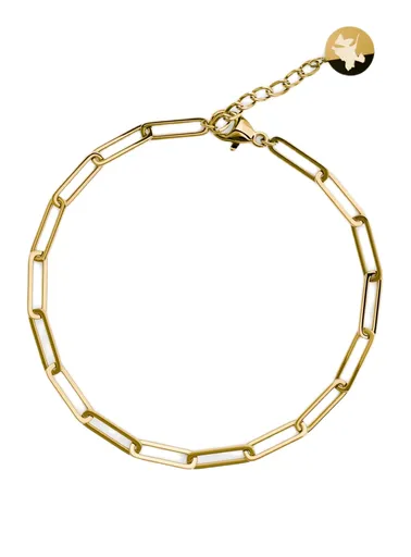 Furiosa Brățară decentă placată cu aur Paperclip Vibe SB-VIBEB-G