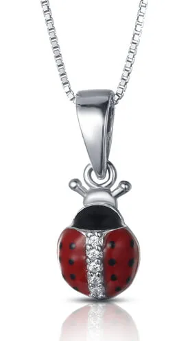 MOISS Pandantiv jucăuș din argint buburuza P0000284