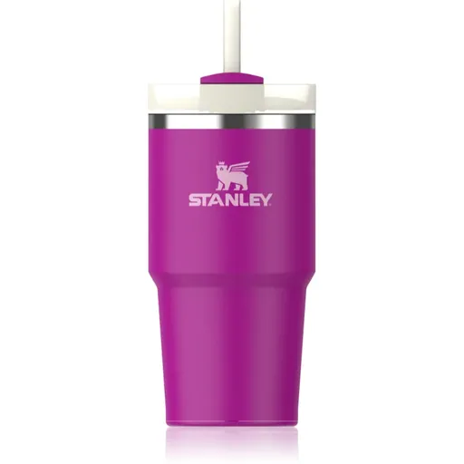 Stanley Quencher H2.O FlowState™ Tumbler pahar din oțel inoxidabil cu pai mic Violet Blossom 600 ml