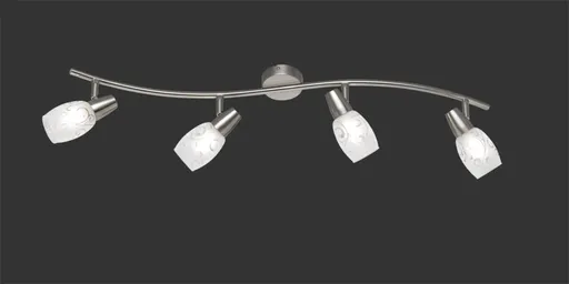 Plafoniera Colmar, RL, 79x8x19 cm, 28W, 4x E14, metal, argintiu