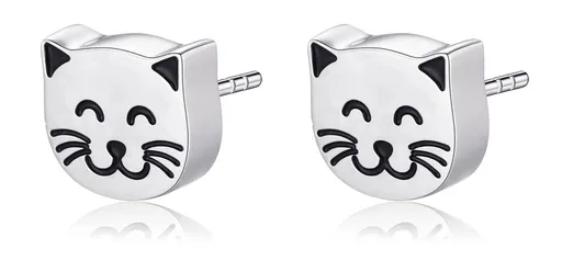 S'Agapõ Cercei frumoși din oțel pisici CLICK SCK154