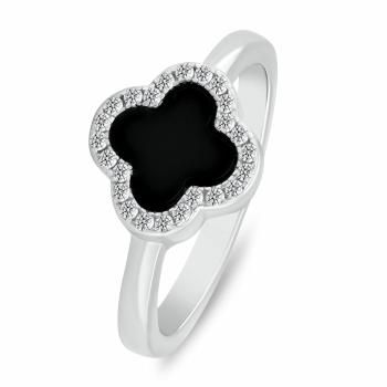 Brilio Silver Inel din argint Trifoi cu zircon RI152WBC 48 mm