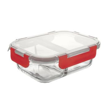 Orion Tavă de copt divizată cu capac din plastic,23,5 x 18 x 7,5 cm