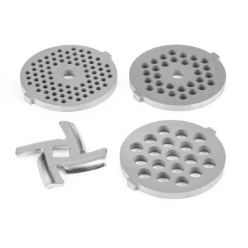 Klarstein Set de discuri, accesoriu pentru mașina de tocat carne pentru roboții de bucătărie Lucia, 3-4,5-7 mm, INOX