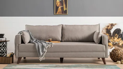 Canapea extensibila 3 locuri, Atelier del Sofa, 825BLC1509, Crem