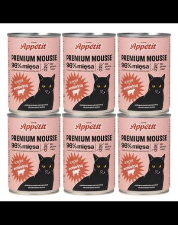 COMFY APPETIT PREMIUM Mousse conserve cu vita pentru pisica 6x400 g