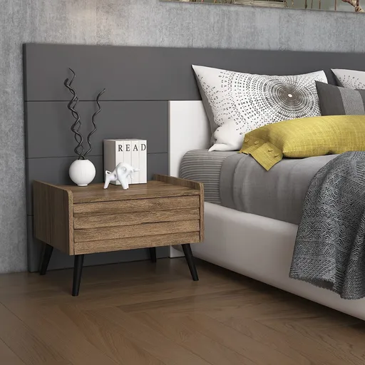 Noptiera, Hanah Home, FRN-7008, 60x40x45 cm, Maro