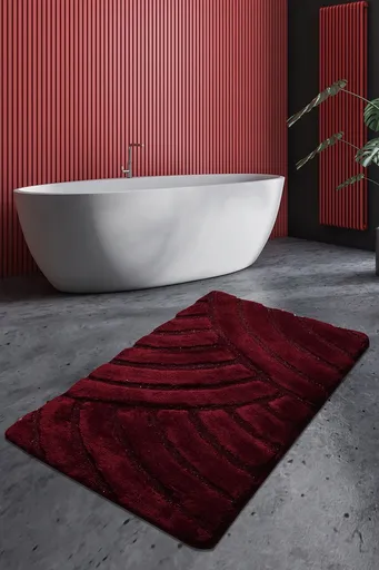 Covoraș de baie acrilic, L'essentiel Maison, Alya, 70x120 cm, Visiniu