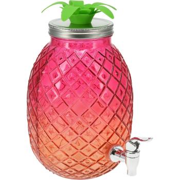 Dozator de băuturi din sticlă EH 4,5 l, roz, roz