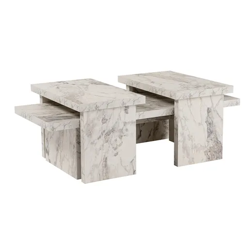 Măsuță de cafea Sanctuary Fressia Marble, gri deschis