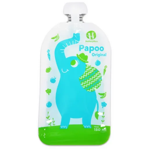 Petite&Mars Papoo săculeț pentru mâncare Elephant 6x150 ml