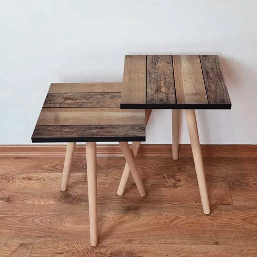 Set masute 2 piese, Hanah Home, 2Shp355, Maro