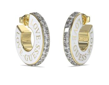 Guess Cercei minunați placați cu aur cu zirconi Love Guess JUBE04083JWYGWHT/U