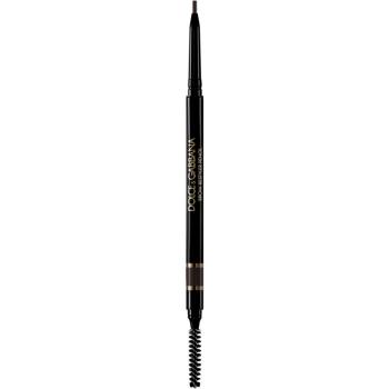 Dolce&Gabbana Brow Restyler Pencil creion pentru sprancene cu pensula culoare 06 Naturally Black - Warm Black Brown 0.09 g