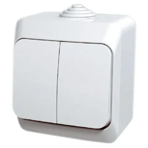 Intrerupator dublu aparent Cedar Plus Schneider WDE000550