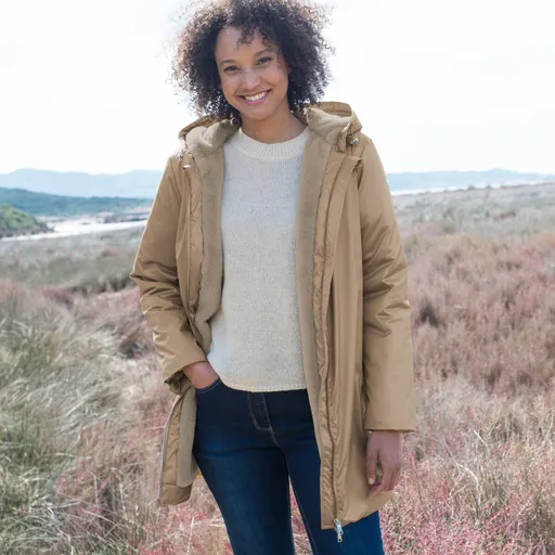 Jachetă impermeabilă cu căptușeală din pluș