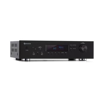 Auna AMP-H260, amplificator, 2 x 100 W + 3 x 20 W RMS, BT, opt./coax. intrare digitală, negru
