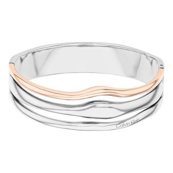 Calvin Klein Modernă brățară bicoloră solidă din oțel CK Wavy 35000649