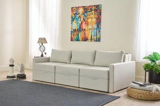 Canapea extensibila 3 locuri, Atelier del Sofa, 825BLC4324, Crem