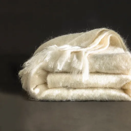 Pătură Ourson din mohair cu lână de capră Angora