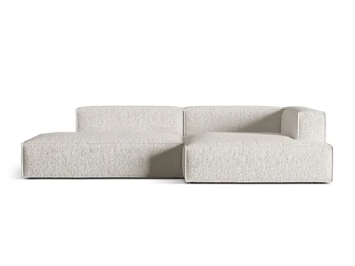 Coltar modular dreapta 4 locuri, Nuria-260, Micadoni Home, 312x147x72 cm, tesatura boucle, gri bej melange