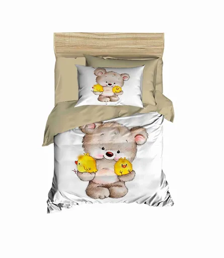 Lenjerie de pat pentru copii, L'essentiel Maison, PH11, Bej / Alb / Cămilă / Galben / Roșu