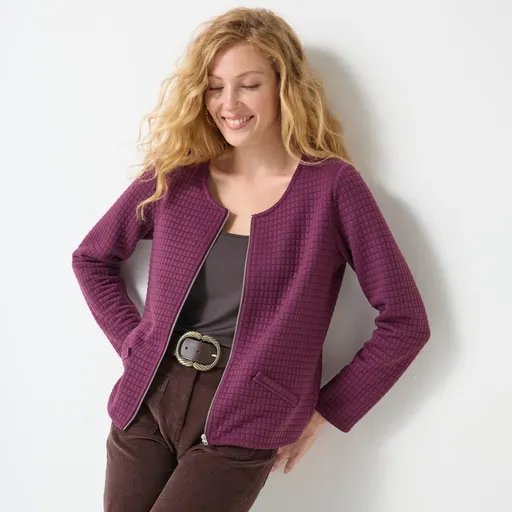 Jachetă matlasată cu fermoar