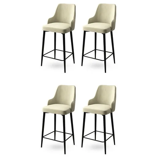 Set de scaune de bar Enox Cream, 4 buc., crem deschis, 4 buc